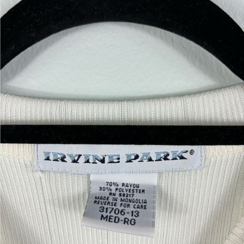 š5/25 VintageāIrvine Park Menās Longsleeve Rayon Blend Pullover Ribbed - Picture 3 of 4